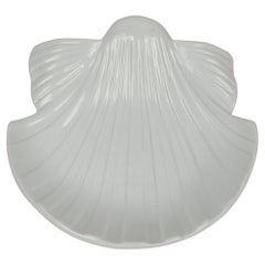 Bol Tommaso Barbi / Le vide-poche en forme de feston en céramique émaillée blanche, années 70