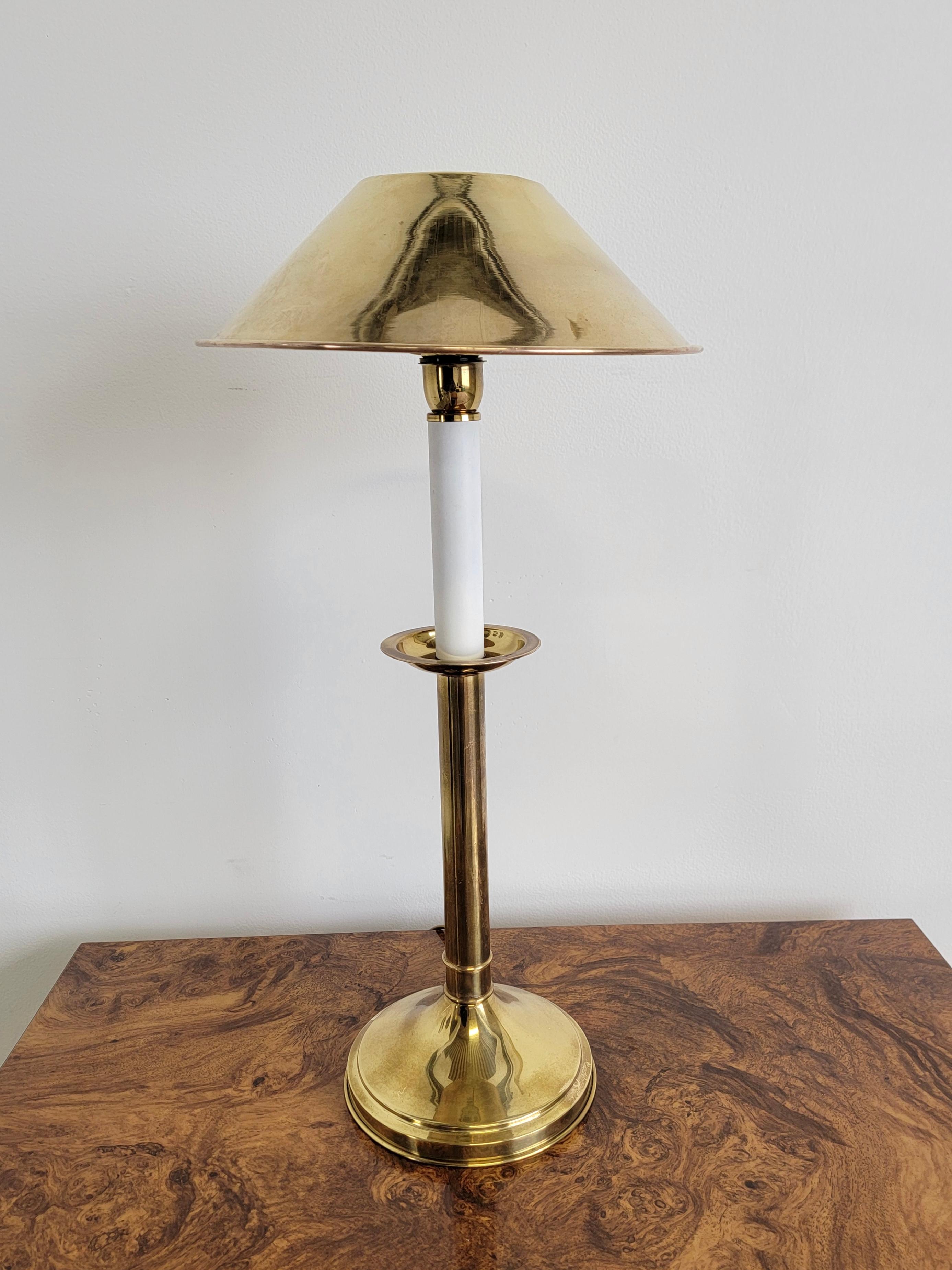 Other Tommaso Barbi Brass And Lacquer Table Lamp  For Sale