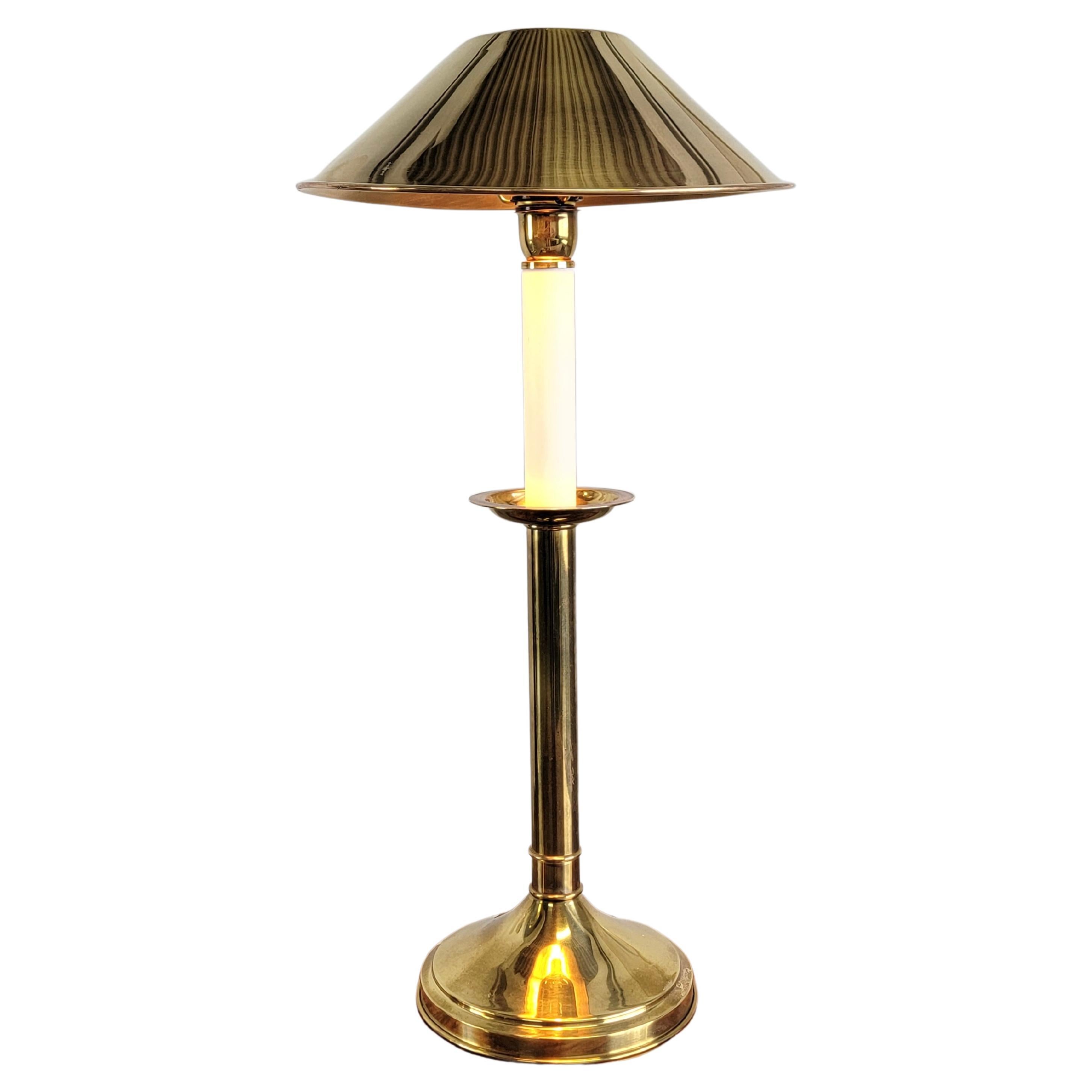 Tommaso Barbi Brass And Lacquer Table Lamp  For Sale