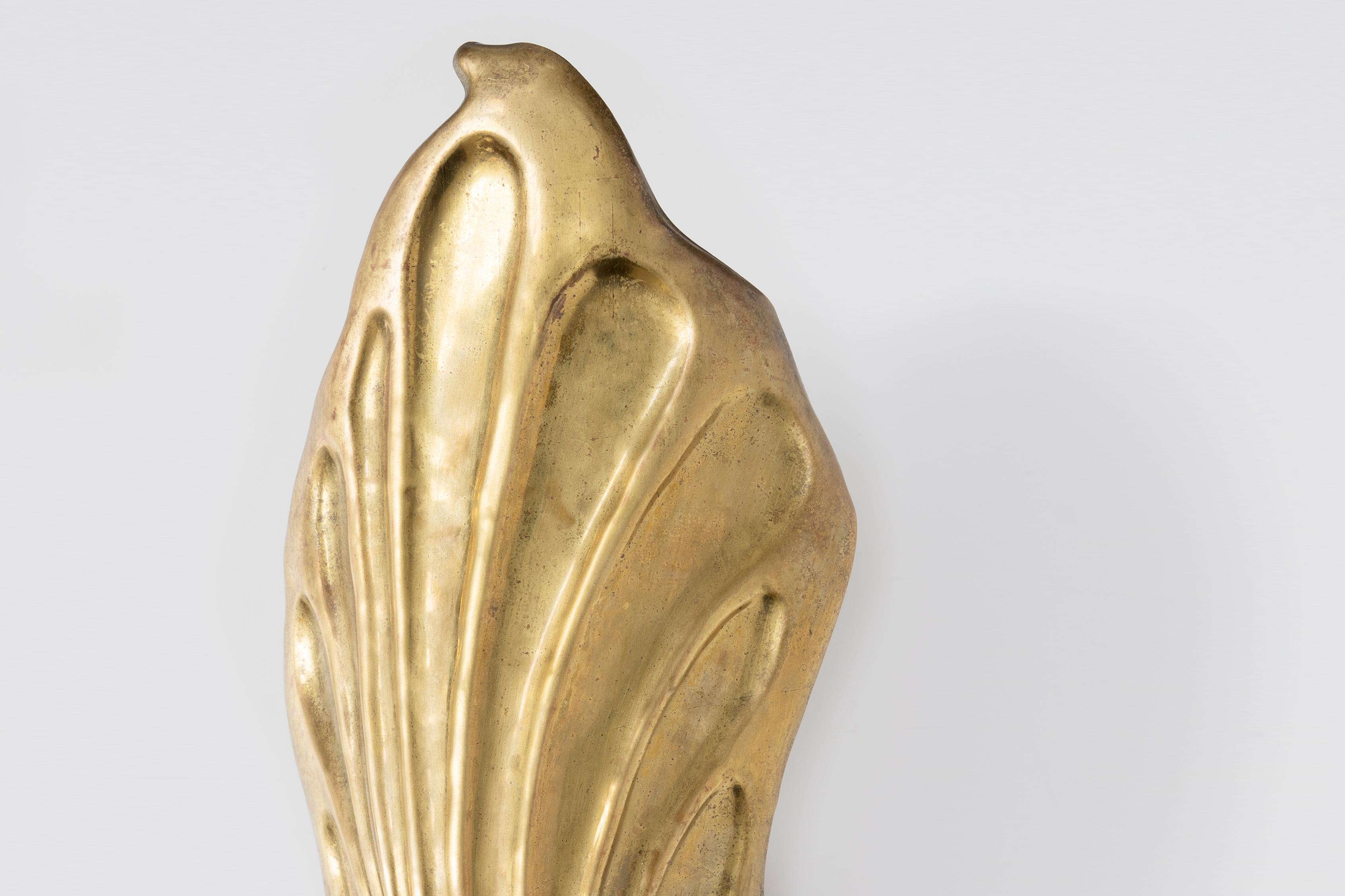 Tommaso Barbi, Design italien, 20THURY DESIGN L'applique en laiton à une seule feuille, Lights en vente 5