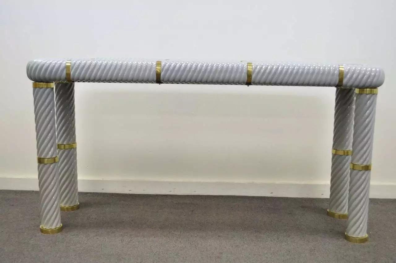 Tommaso Barbi Ceramic & Brass Spiral Gray 60