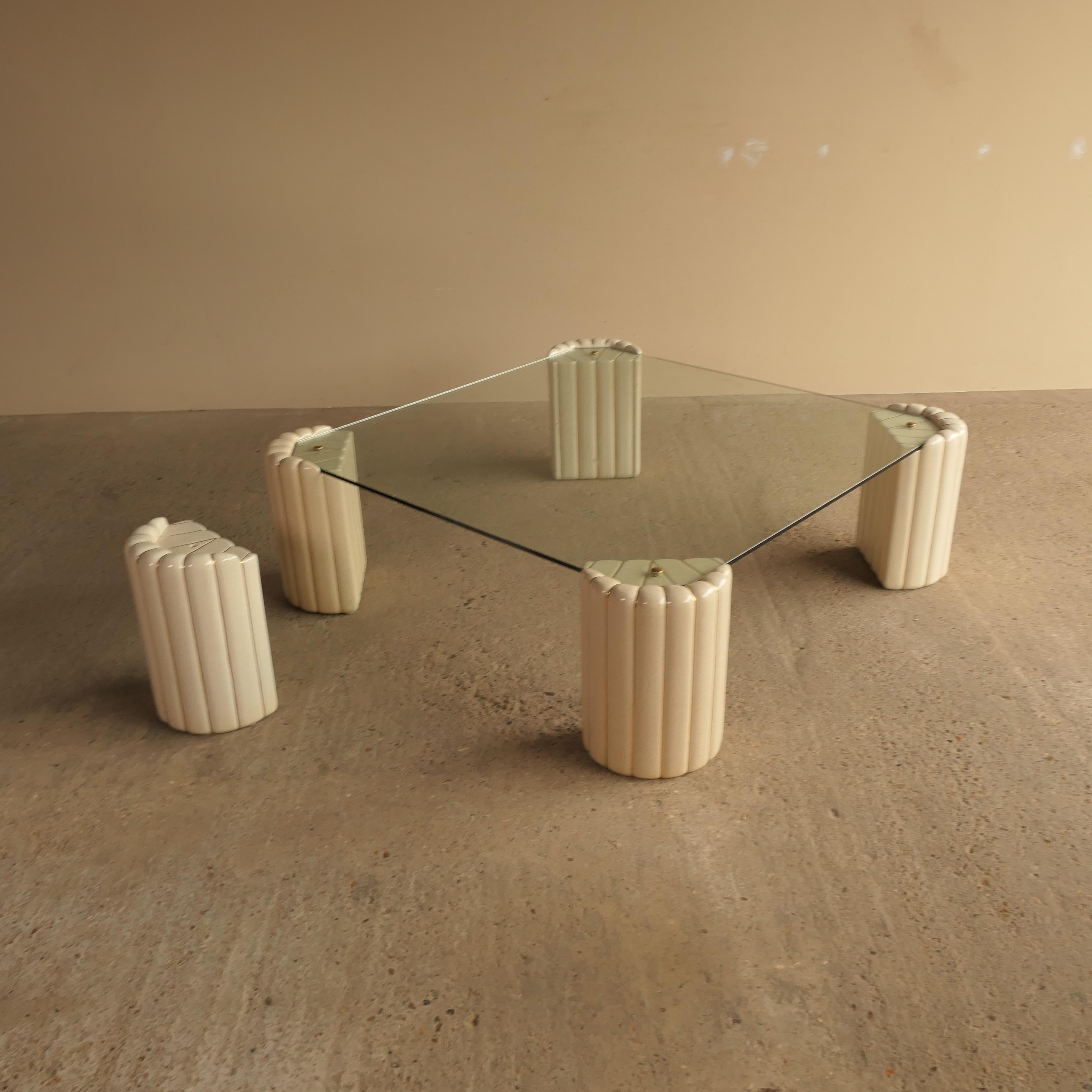 Tommaso Barbi Ceramic Hollywood Regency Coffee Table For Sale 9