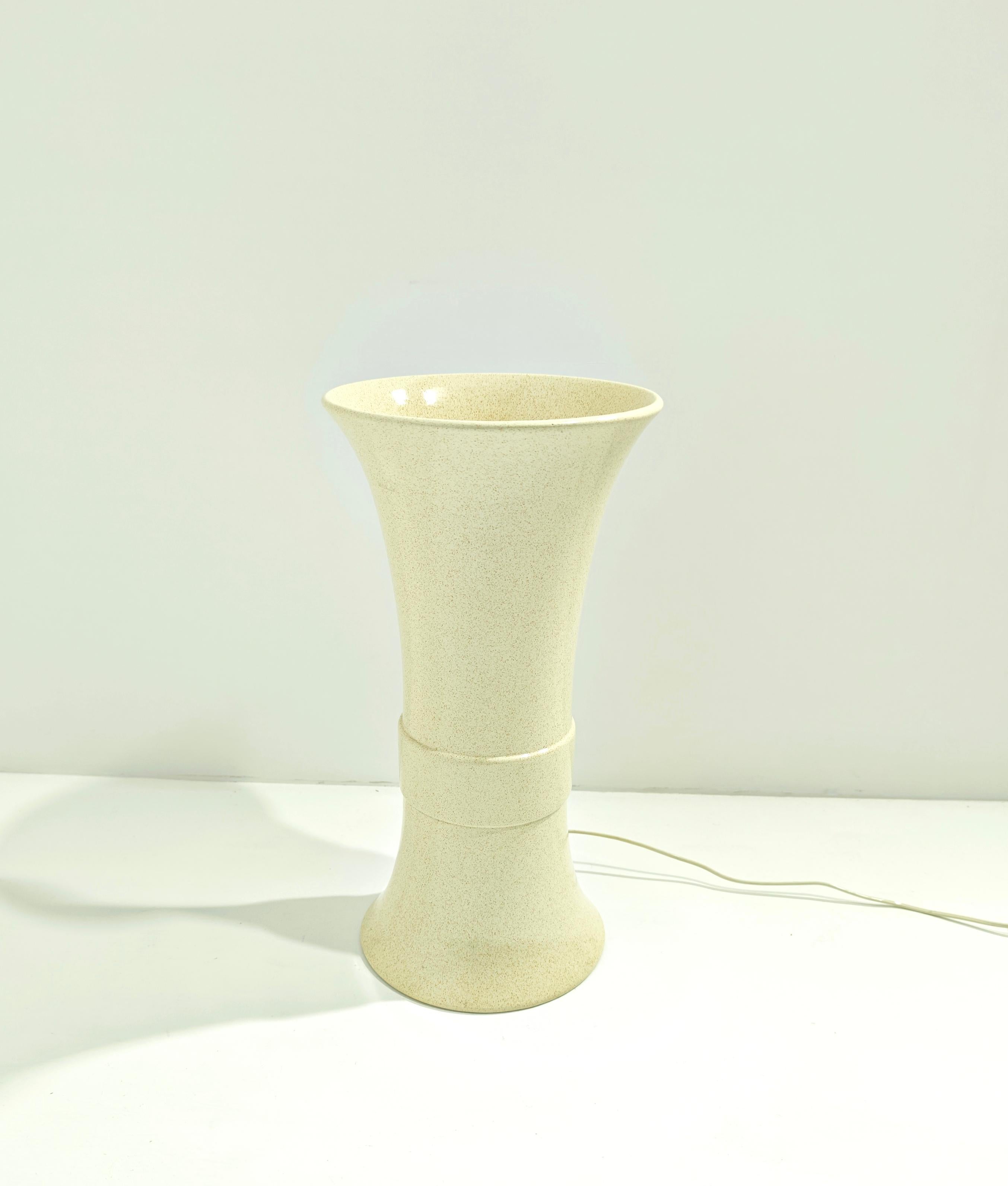 Tommaso Barbi Lampada da tavolo in ceramica Design Italia 1970 Mid-Century Modern in vendita 1