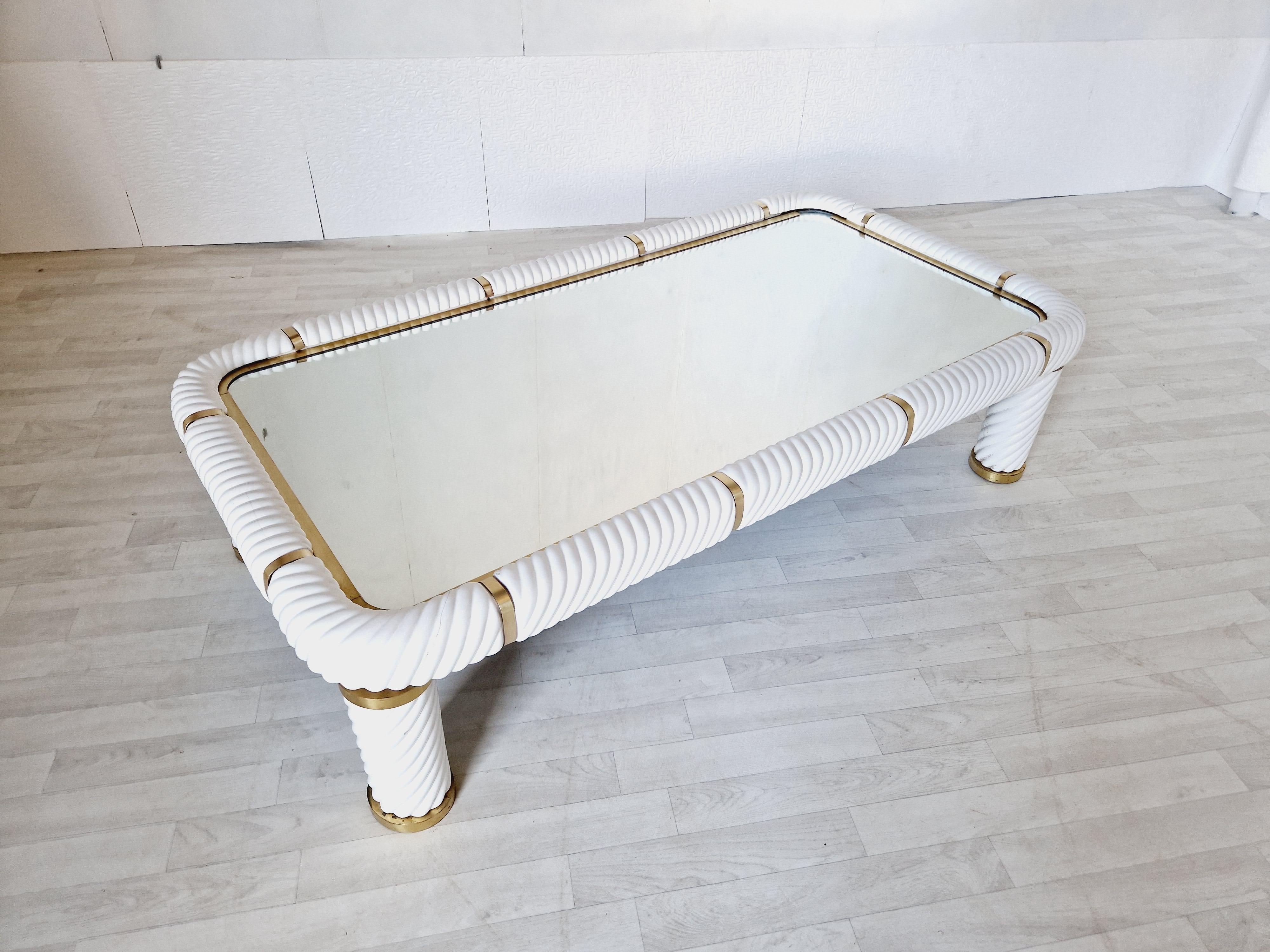 Table basse Tommaso Barbi style Hollywood Regency en vente 6