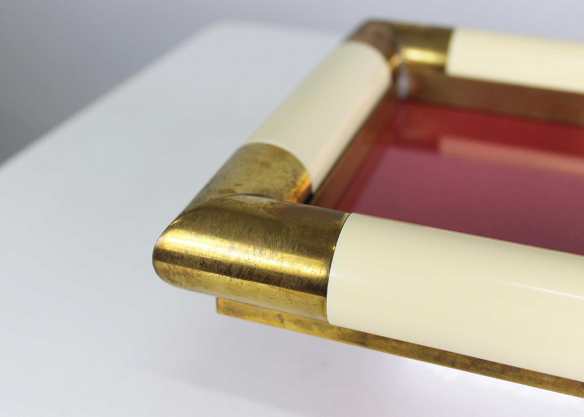 Tommaso Barbi Vide Poche Decorativo de Latón Fabricación Italiana Años 70 Italiano en venta