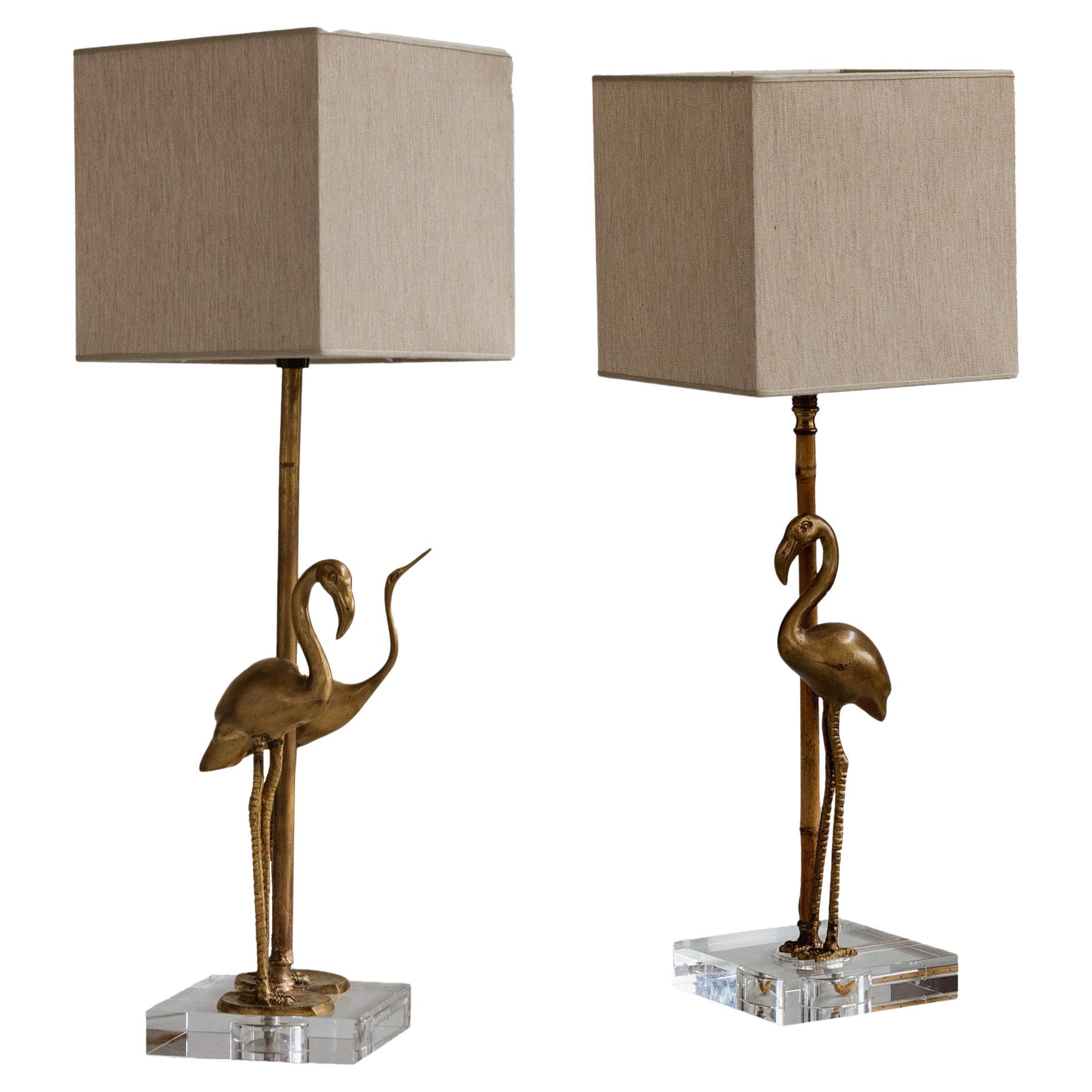 Tommaso Barbi “Flamingo” Table Lamps, 1970, Set of 2