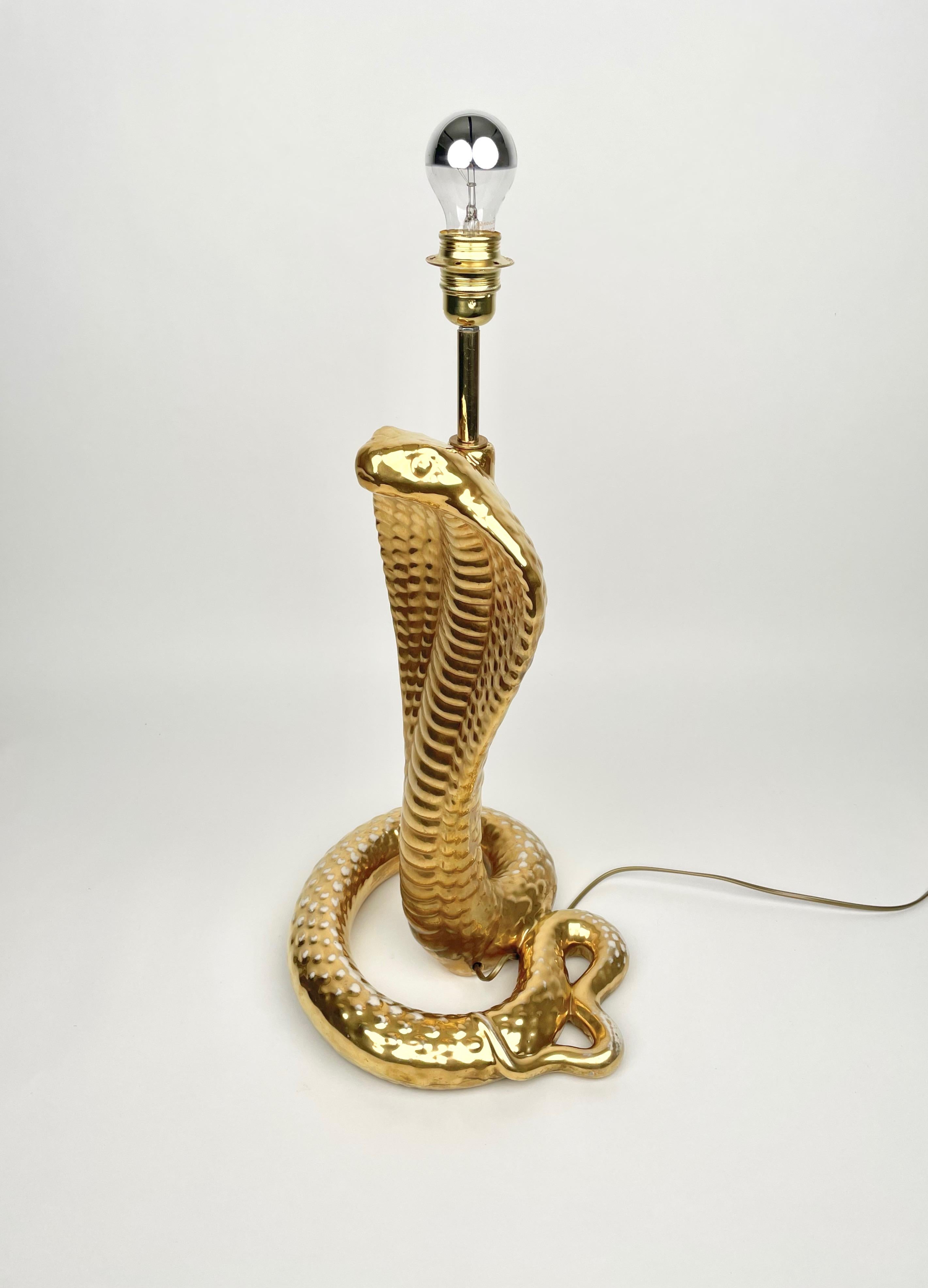 gold snake lamp