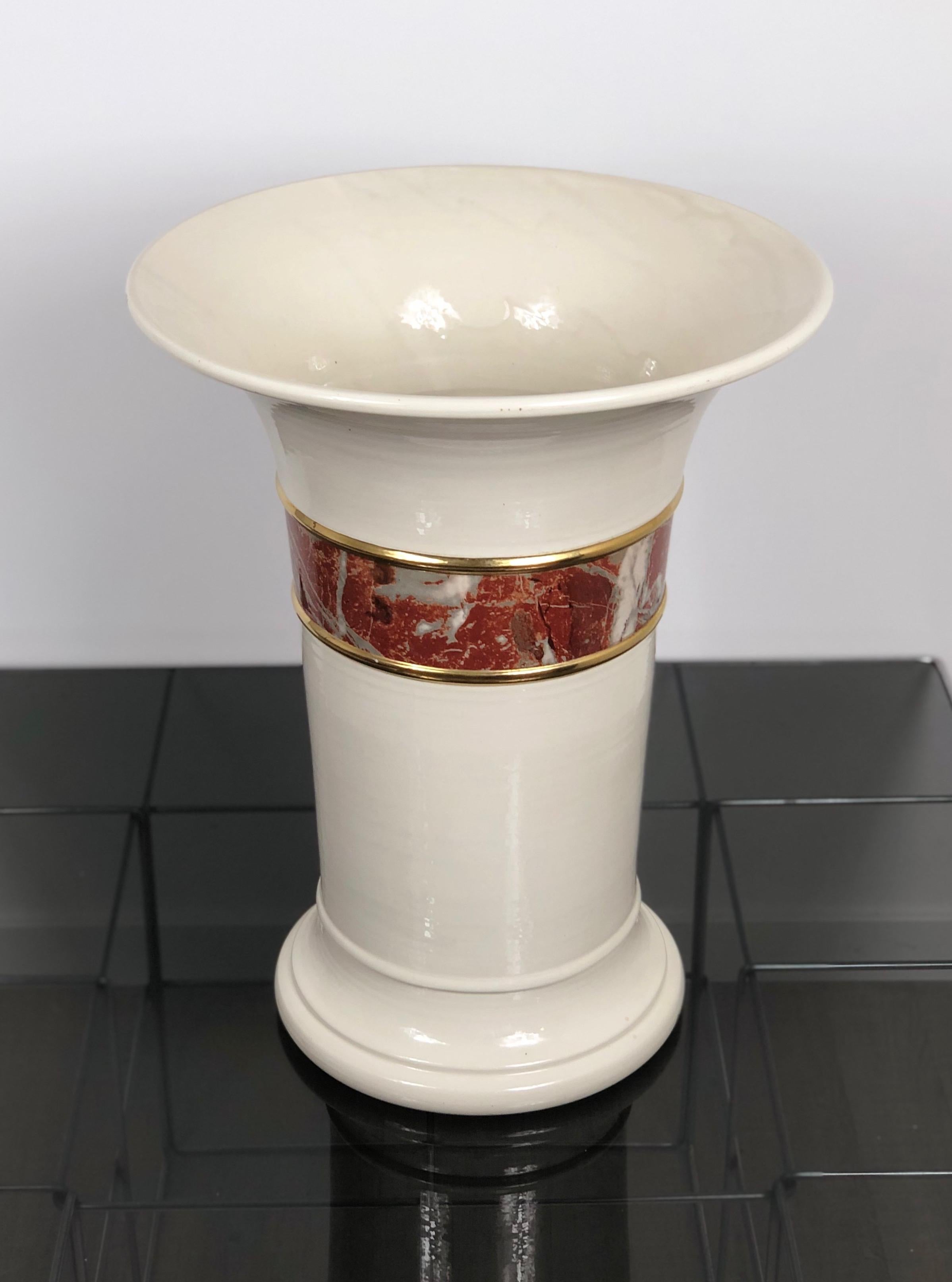 Mid-Century Modern Tommaso Barbi for B Ceramiche Vase Umbrella Stand, Italy, 1970s For Sale