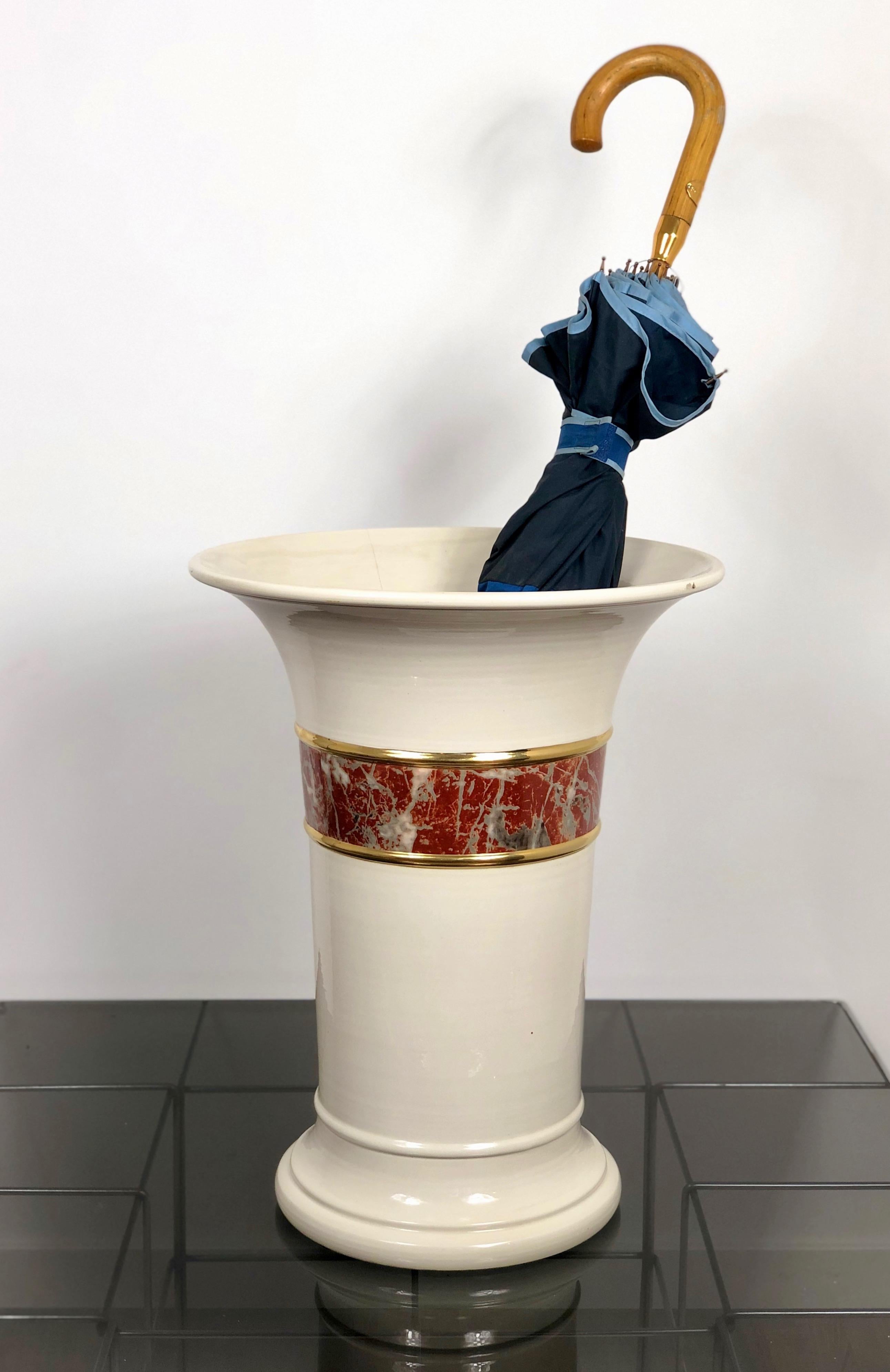 Tommaso Barbi for B Ceramiche Vase Umbrella Stand, Italy, 1970s In Good Condition For Sale In Rome, IT