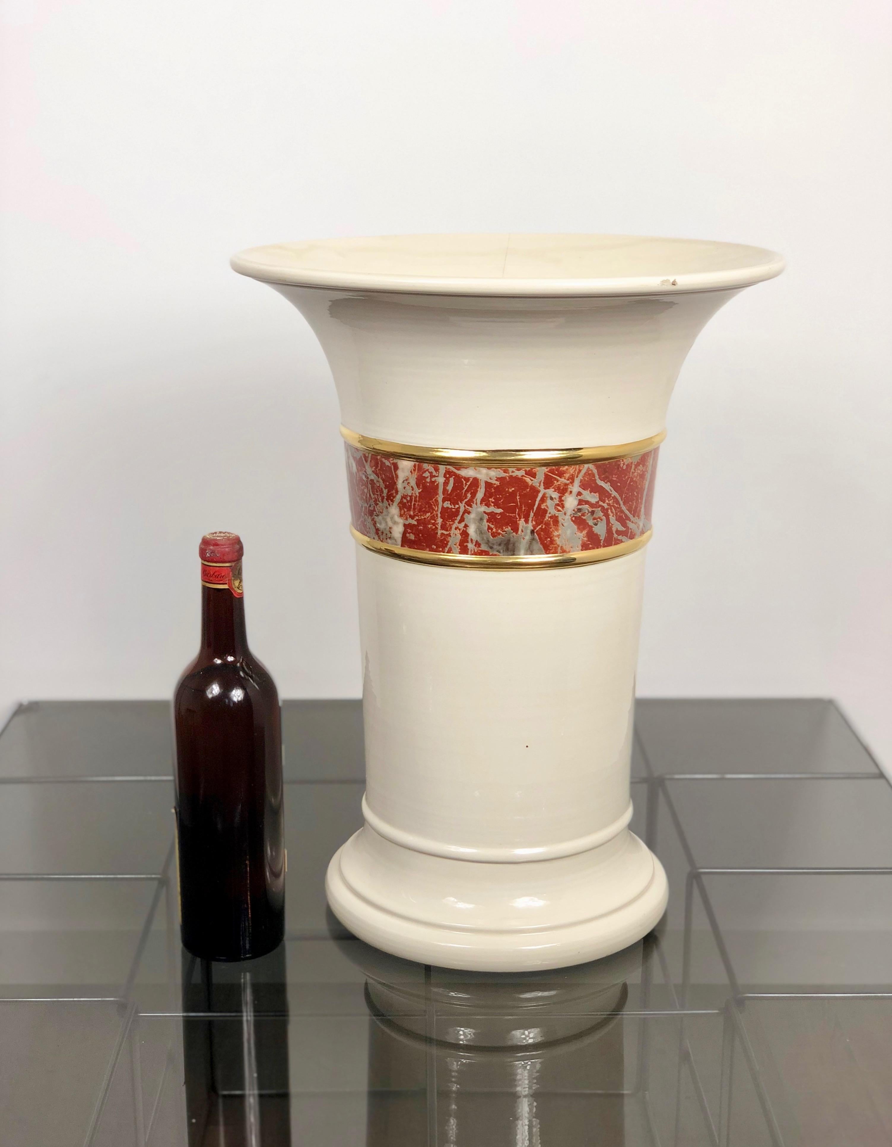 Late 20th Century Tommaso Barbi for B Ceramiche Vase Umbrella Stand, Italy, 1970s For Sale