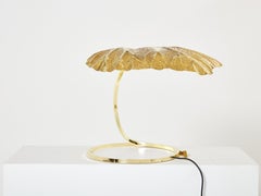 Tommaso Barbi for Bottega Gadda Rhubarb Brass Table Lamp, 1970s