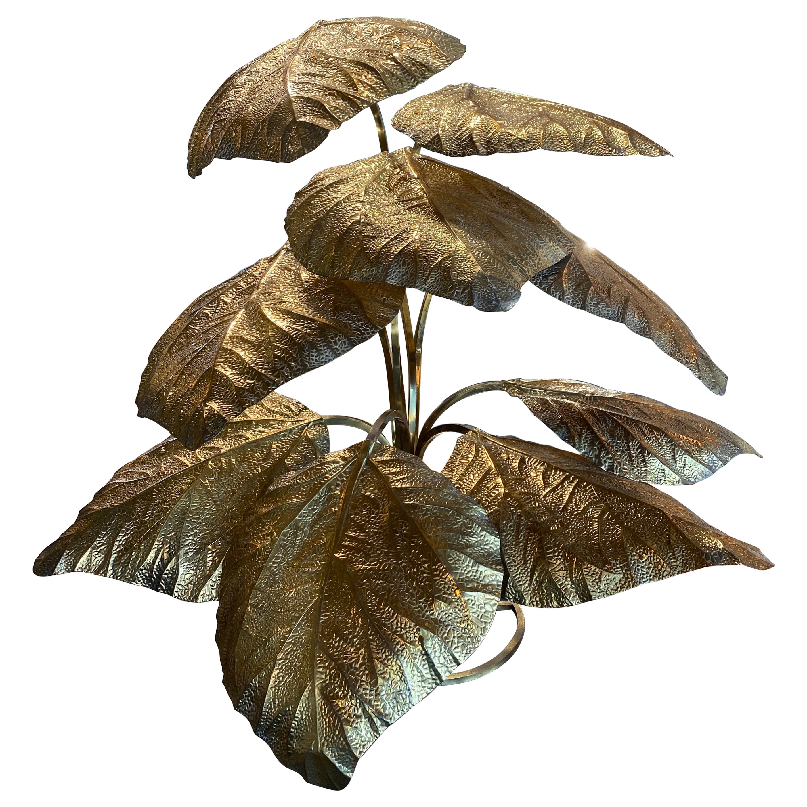 Tommaso Barbi for Bottega Gadda Rhubarb Leaves Floor Lamp, Italy, 1970s