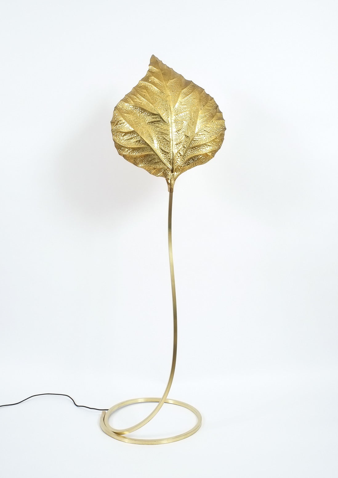 brass leaf floor lamp
