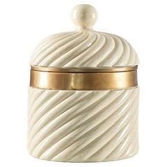 Tommaso Barbi Ice Bucket in Brass and Ceramic
