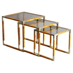 Vintage Tommaso Barbi in the Manner Set of Coffee Table