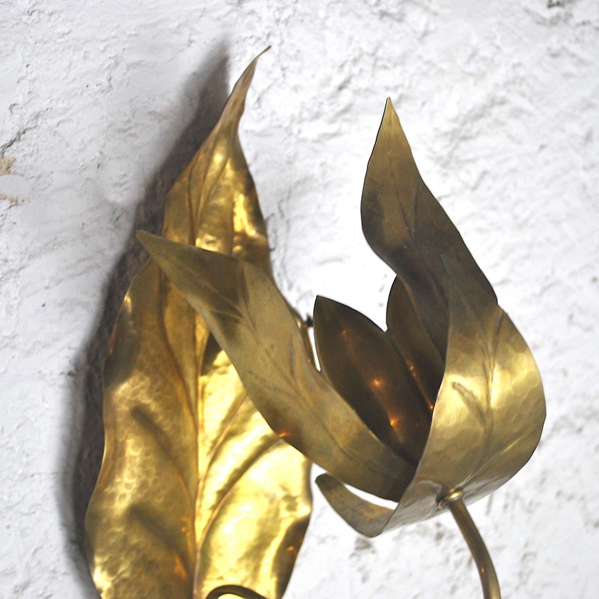 Tommaso Barbi in the Style Italian Mid Century Sconce in Brass, 1950s 5