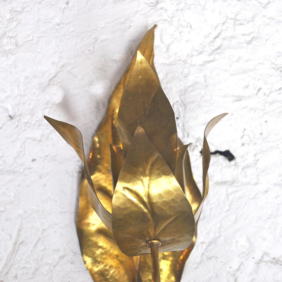 Tommaso Barbi in the Style Italian Mid Century Sconce in Brass, 1950s 6