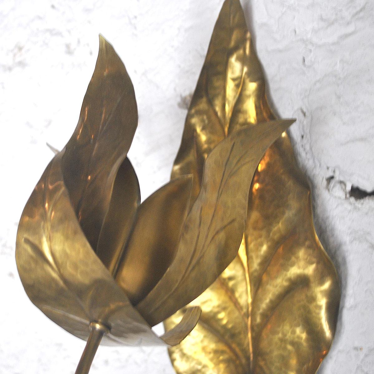 Tommaso Barbi in the Style Italian Mid Century Sconce in Brass, 1950s 7