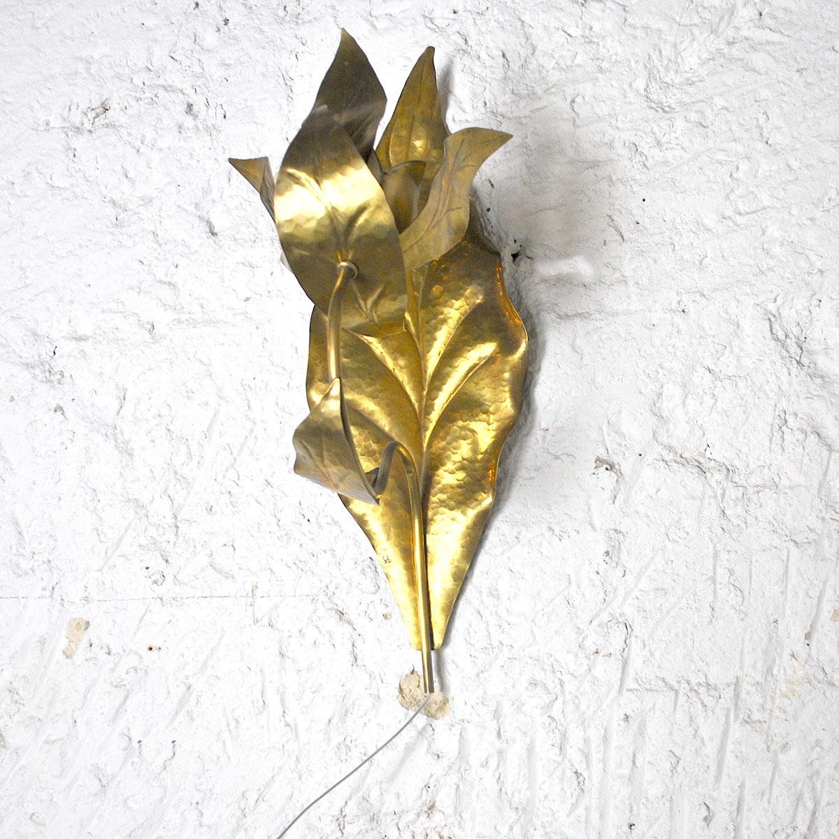 Tommaso Barbi in the Style Italian Mid Century Sconce in Brass, 1950s In Good Condition In bari, IT