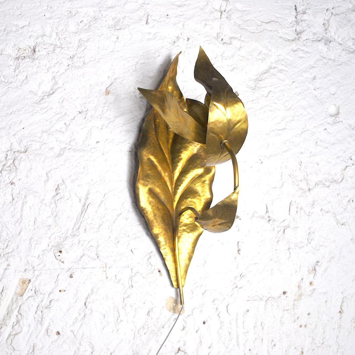 Mid-20th Century Tommaso Barbi in the Style Italian Mid Century Sconce in Brass, 1950s