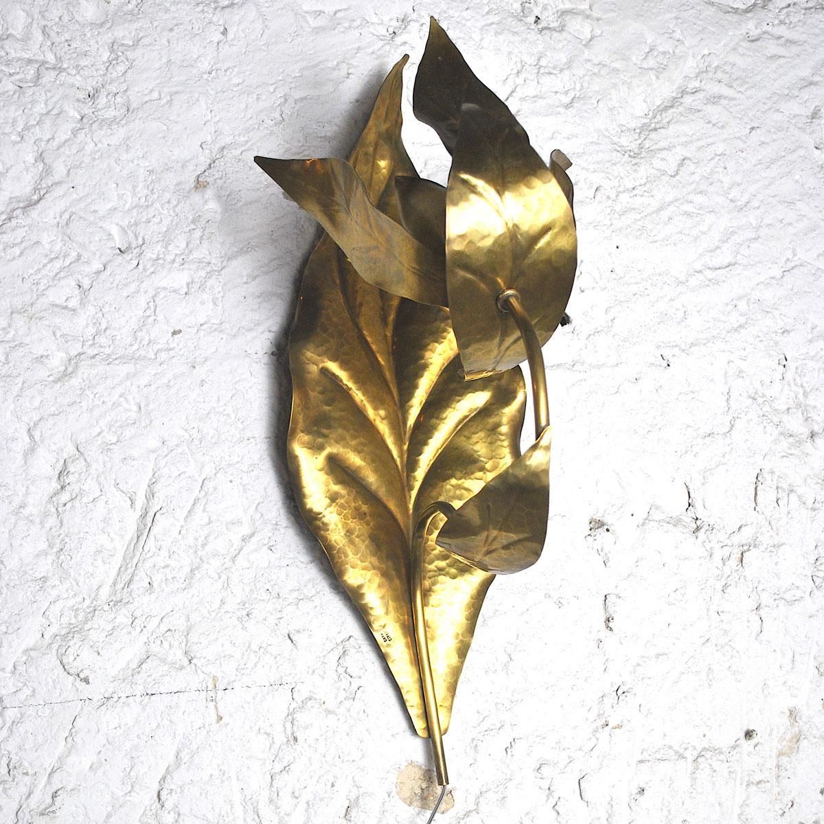 Tommaso Barbi in the Style Italian Mid Century Sconce in Brass, 1950s 1