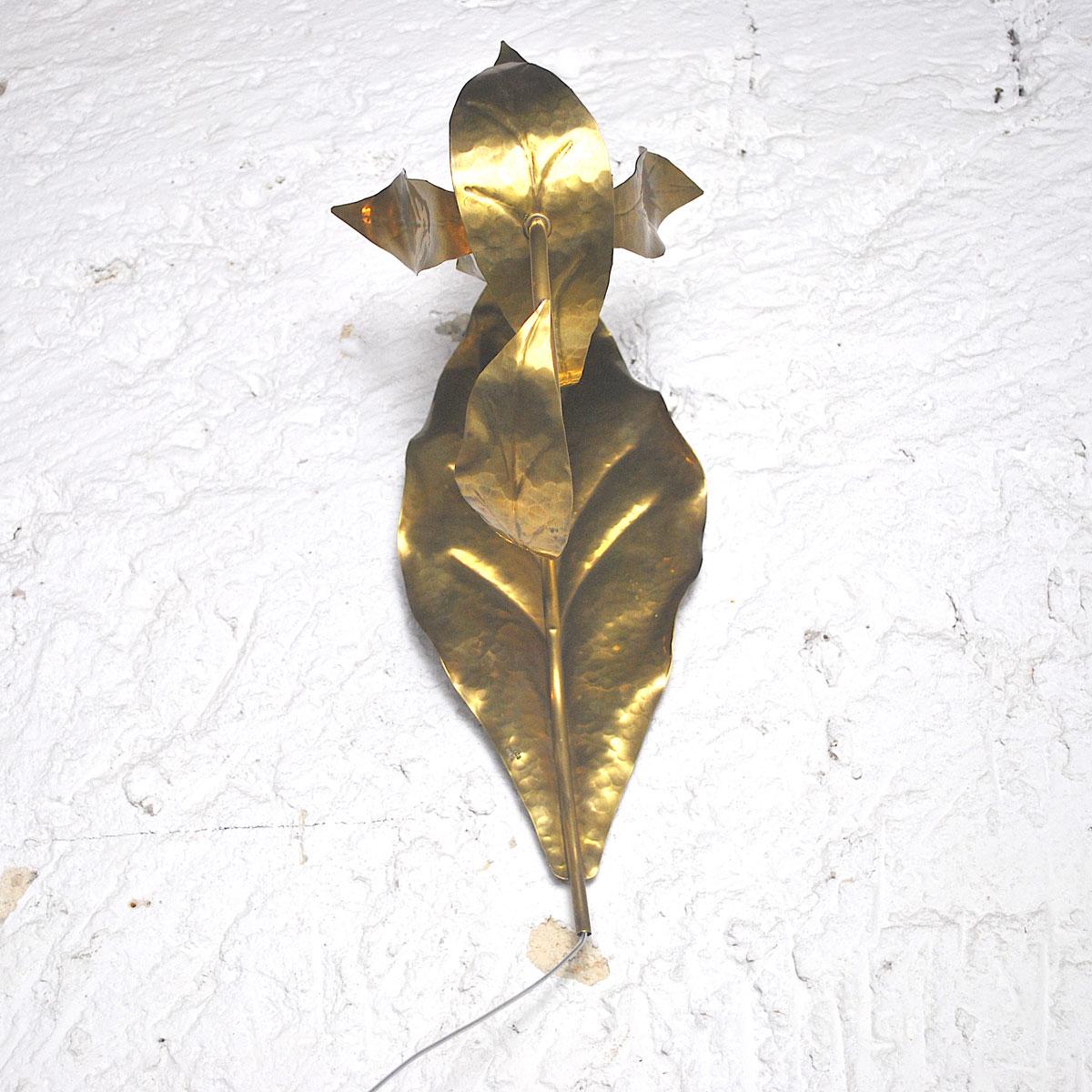 Tommaso Barbi in the Style Italian Mid Century Sconce in Brass, 1950s 2