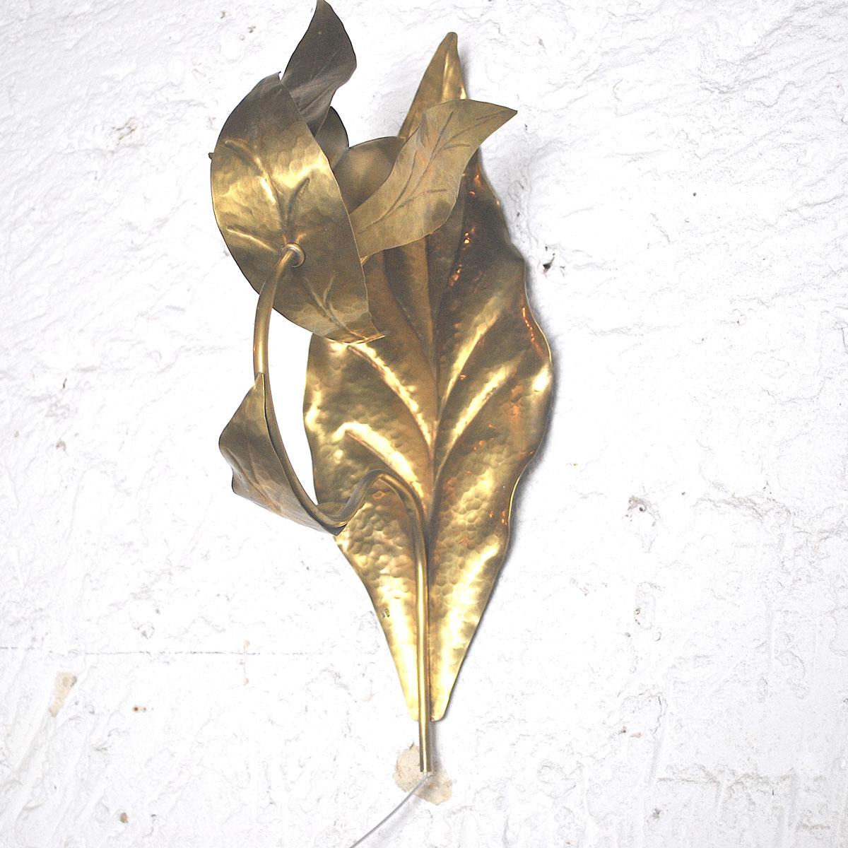 Tommaso Barbi in the Style Italian Mid Century Sconce in Brass, 1950s 3