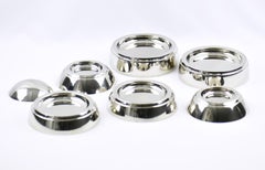 Tommaso Barbi Italy Chrome Stacked Tray Bowl Egg Box