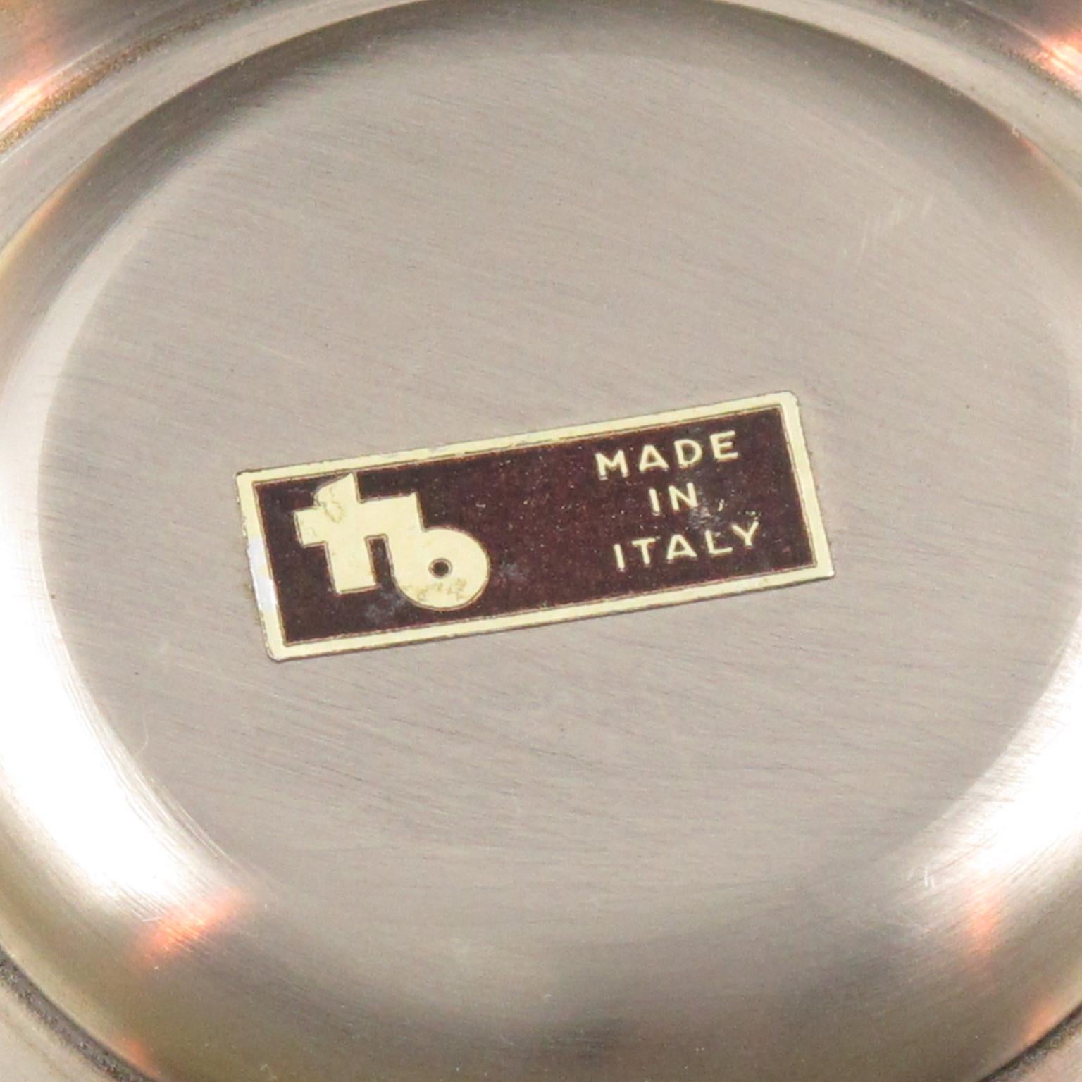Italian Tommaso Barbi Italy Chrome Stacked Tray Bowl Egg Box