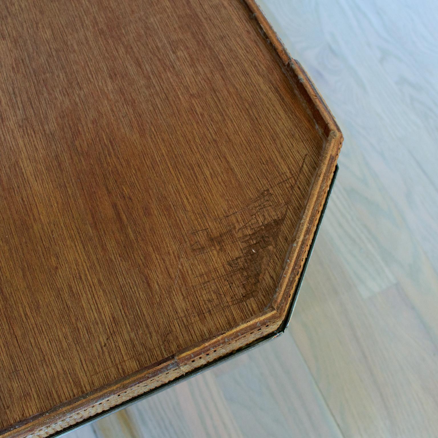 Tommaso Barbi Italy Folding Tray Table in Wicker and Chrome, circa 1970 in vendita 4