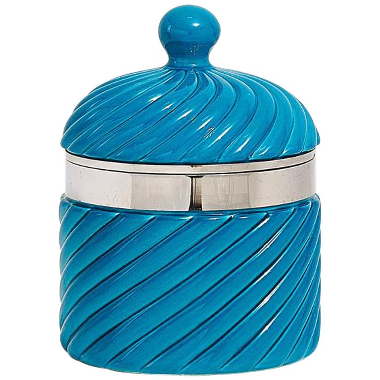 Tommaso Barbi Large Ceramic Ribbed Ice Bucket