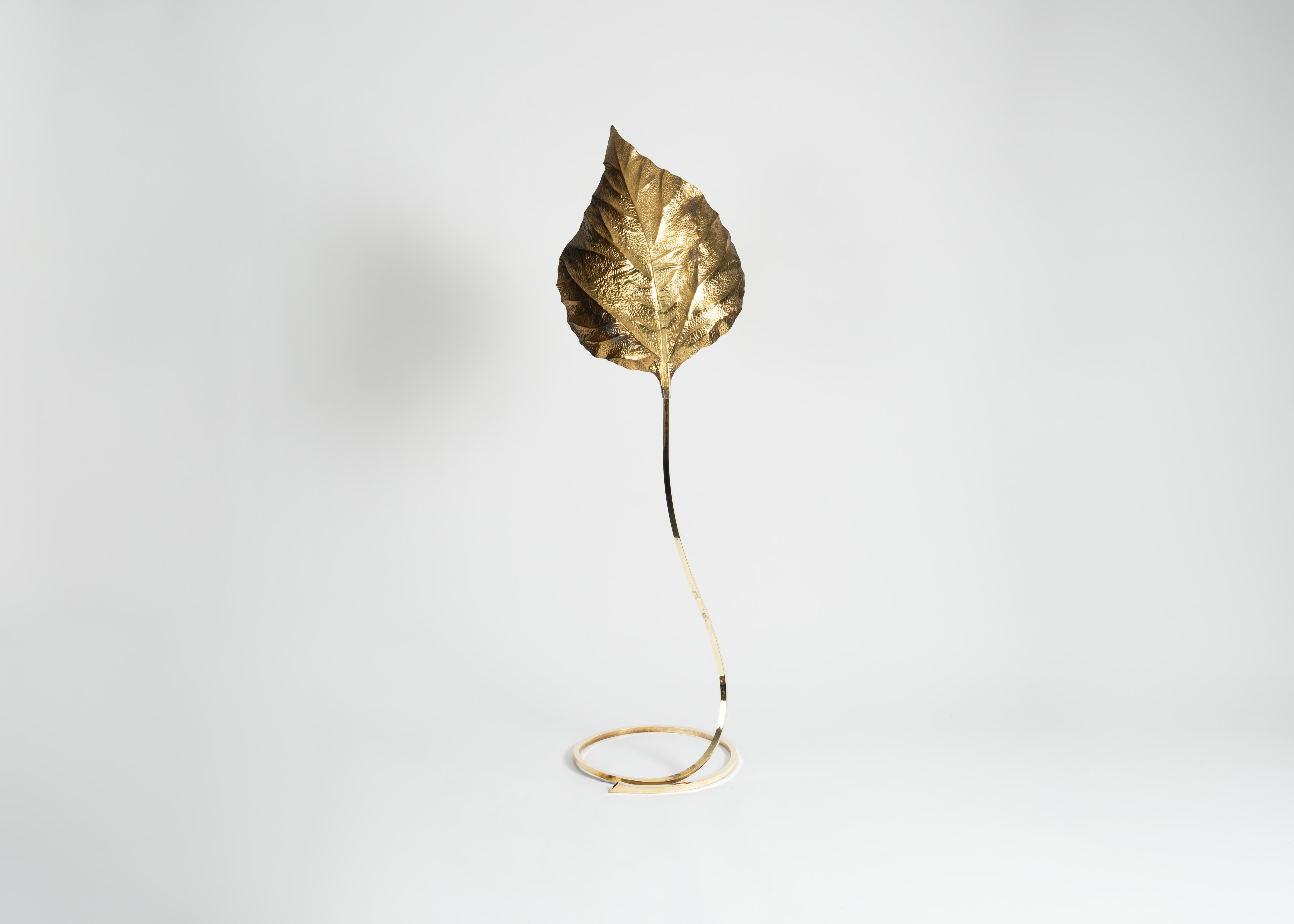 Fin du 20e siècle Tommaso Barbi, lampadaire à feuilles, Italie, vers 1970-1980 en vente