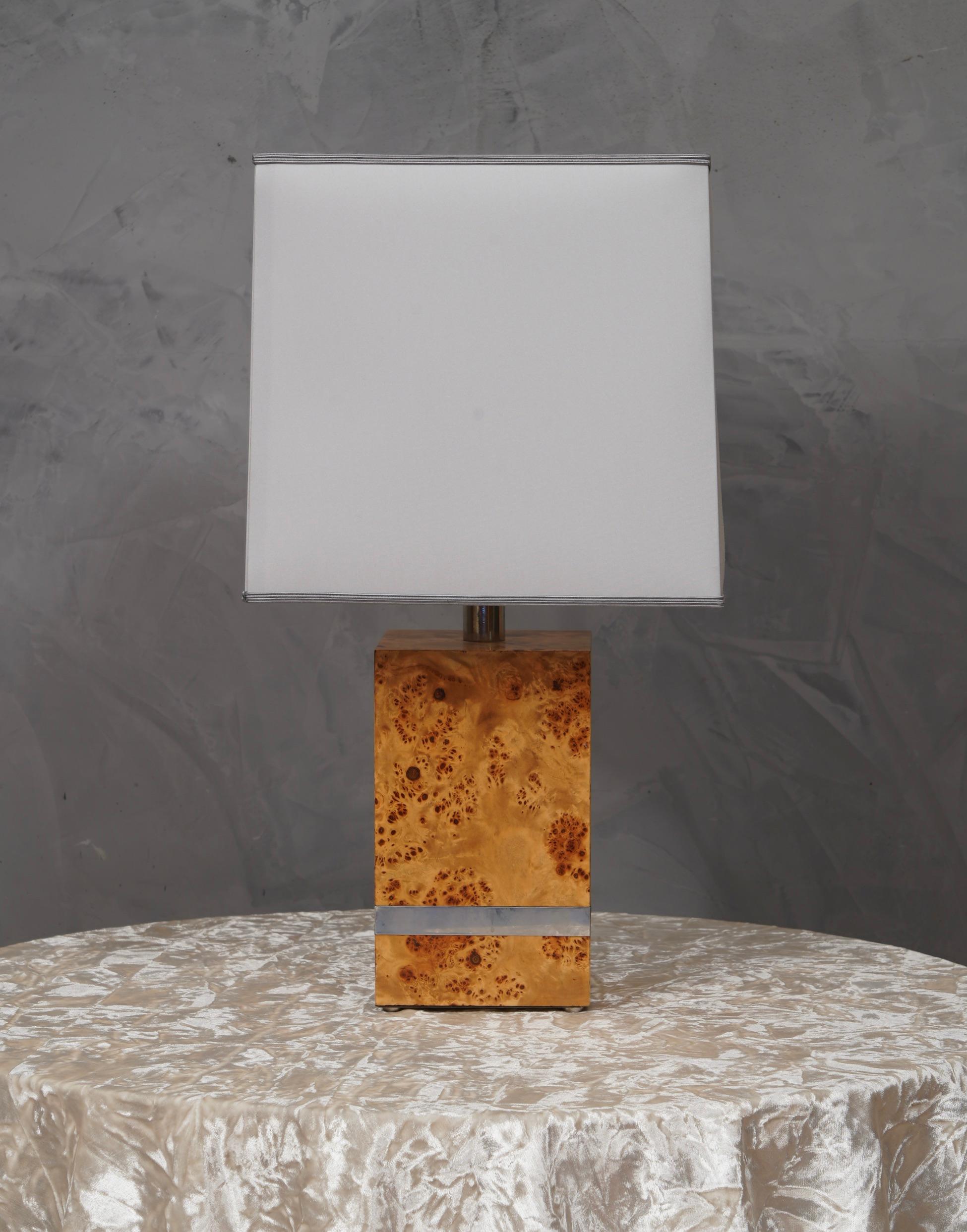 Tommaso Barbi Maple Wood Table Lamp, 1980 For Sale 2
