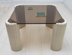 Tommaso Barbi Mid-century Italian Ceramics and Glass Coffee Table, 1970s