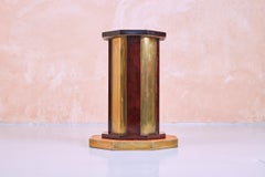 Sockel von Tommaso Barbi aus Wurzelholz und Messing, 1960er Jahre, Rom