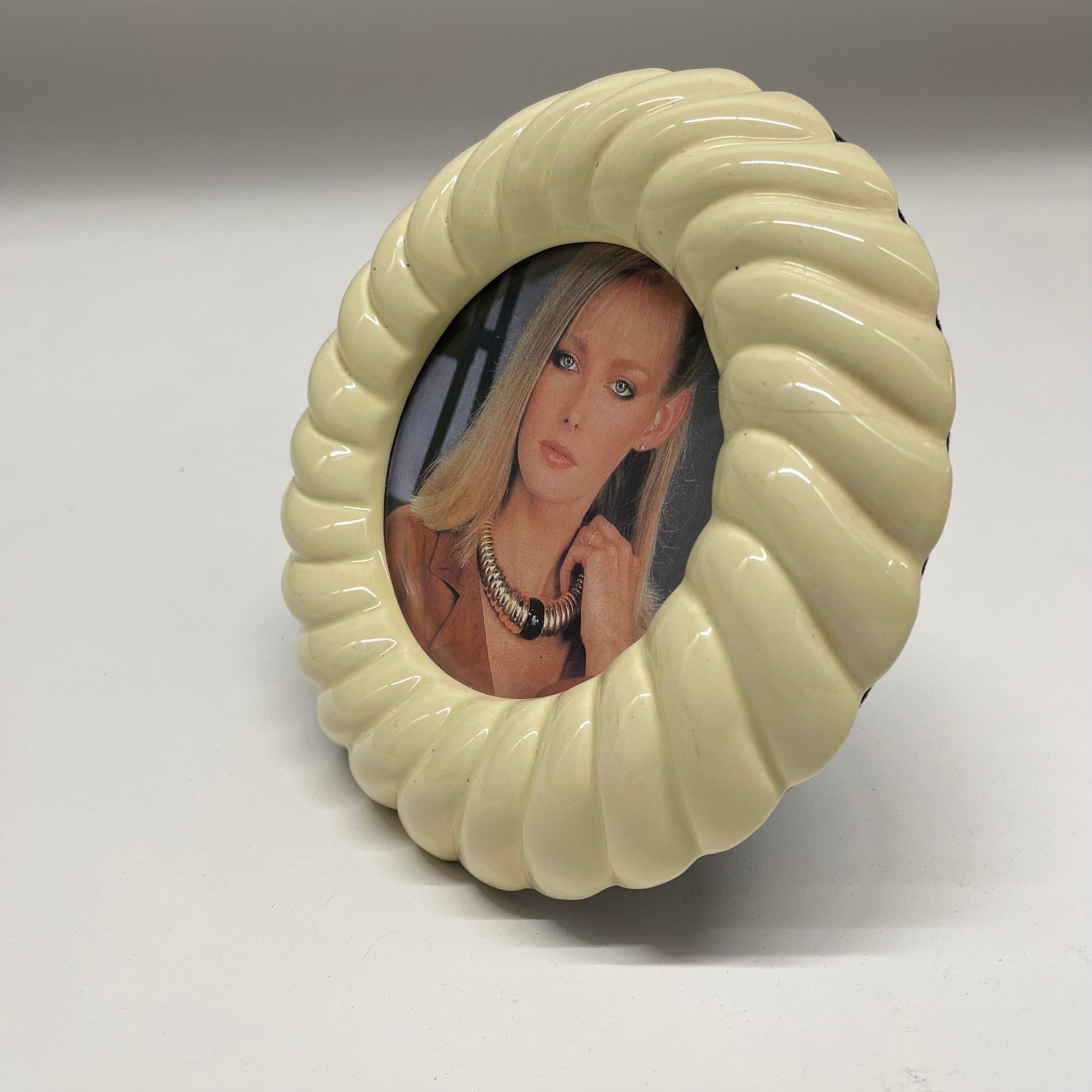 Mid-Century Modern Tommaso Barbi Porcelain Ceramic Picture or Photo Frame, Italy, circa 1970s