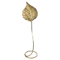 Vintage Tommaso Barbi Rhubarb Leaf Floor Lamp, circa 1970, Italy