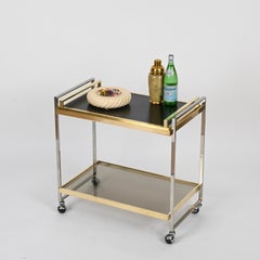 Posacenere o portacenere in ottone e ceramica color crema firmato da Tommaso Barbi, Italia, anni '70