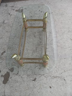 Tommaso Barbi style Italian faux tusk coffee table