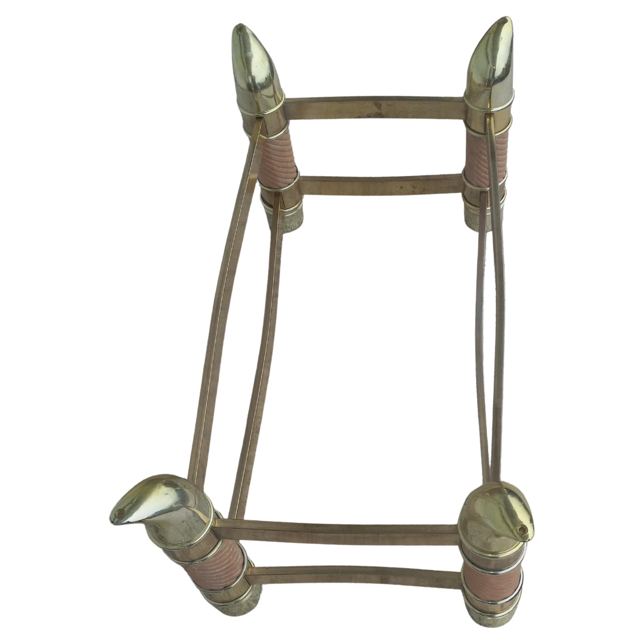 Moderne Table basse italienne en fausse défense de style Tommaso Barbi en vente