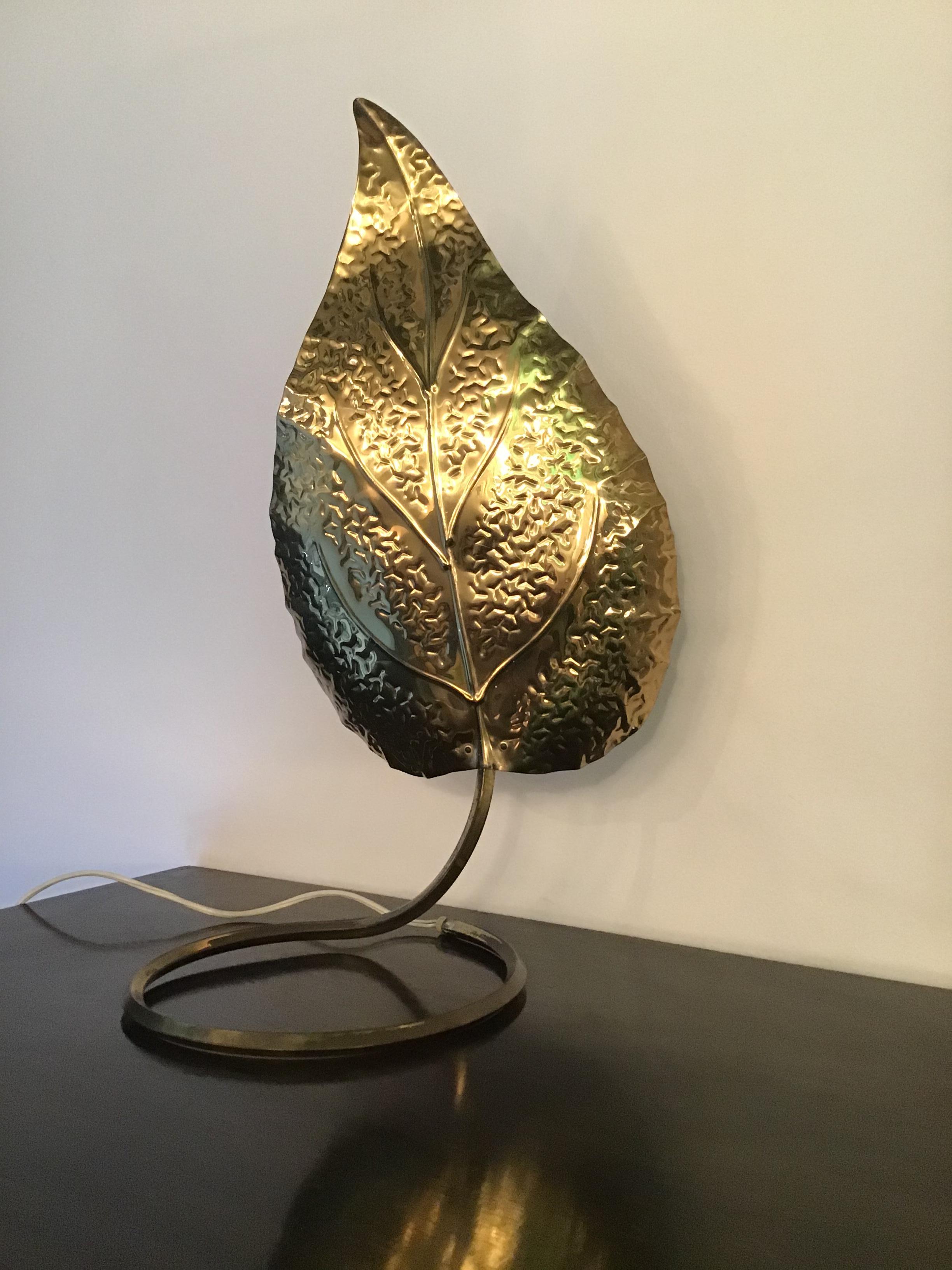 20th Century Tommaso Barbi Table Lamp Brass, 1970