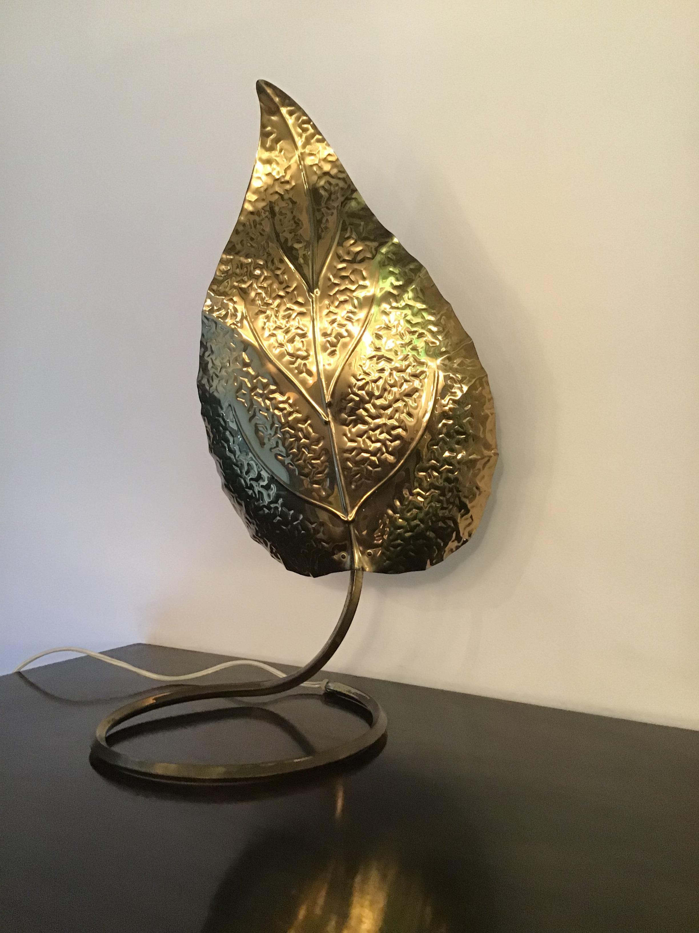 Tommaso Barbi Table Lamp Brass, 1970 1