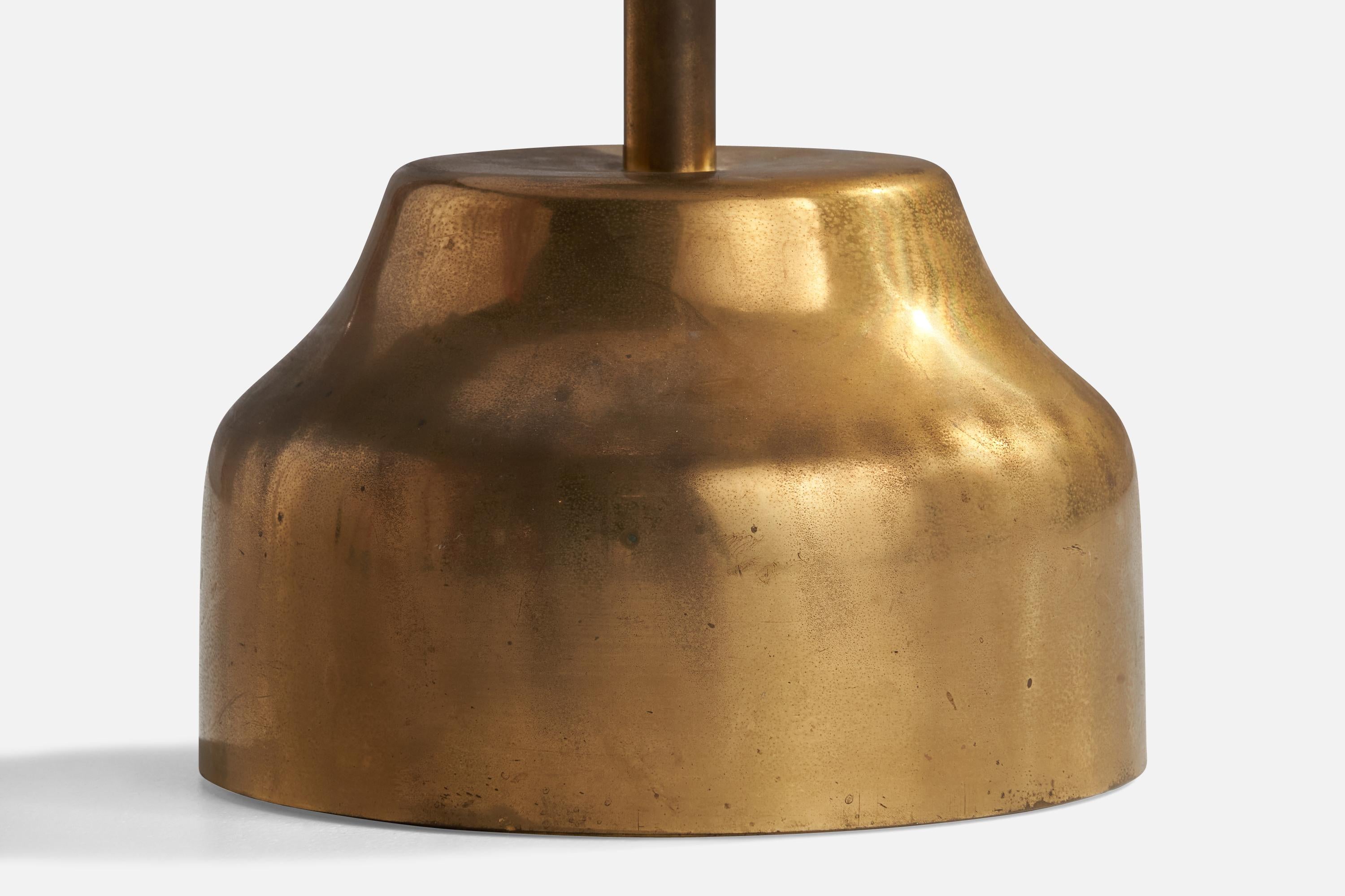 Late 20th Century Tommaso Barbi, Table Lamp, Brass, Italy, 1970s
