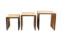 Trois tables gigognes de Tommaso Barbi, Italie, vers 1970