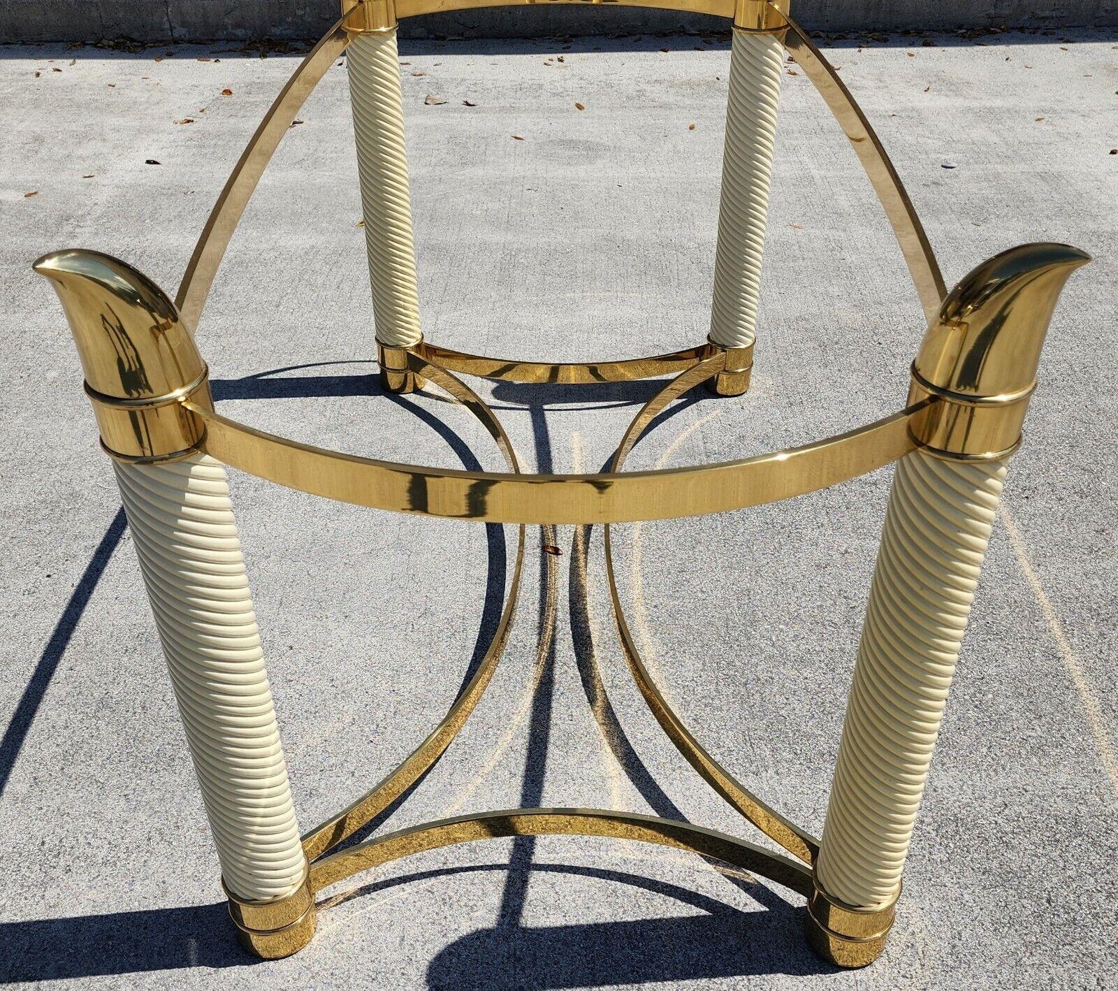 Brass Tommaso Barbi Tusk Dining Table For Sale