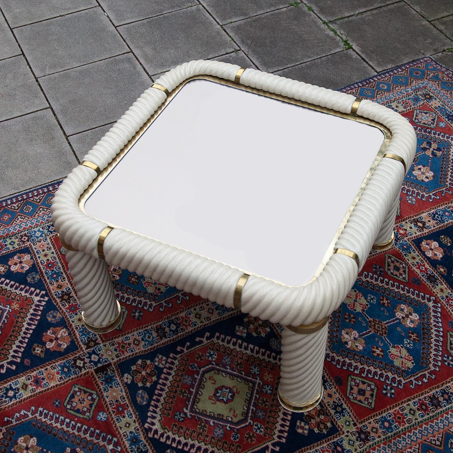 Italian Tommaso Barbi White Cube Porcelain Coffee Table
