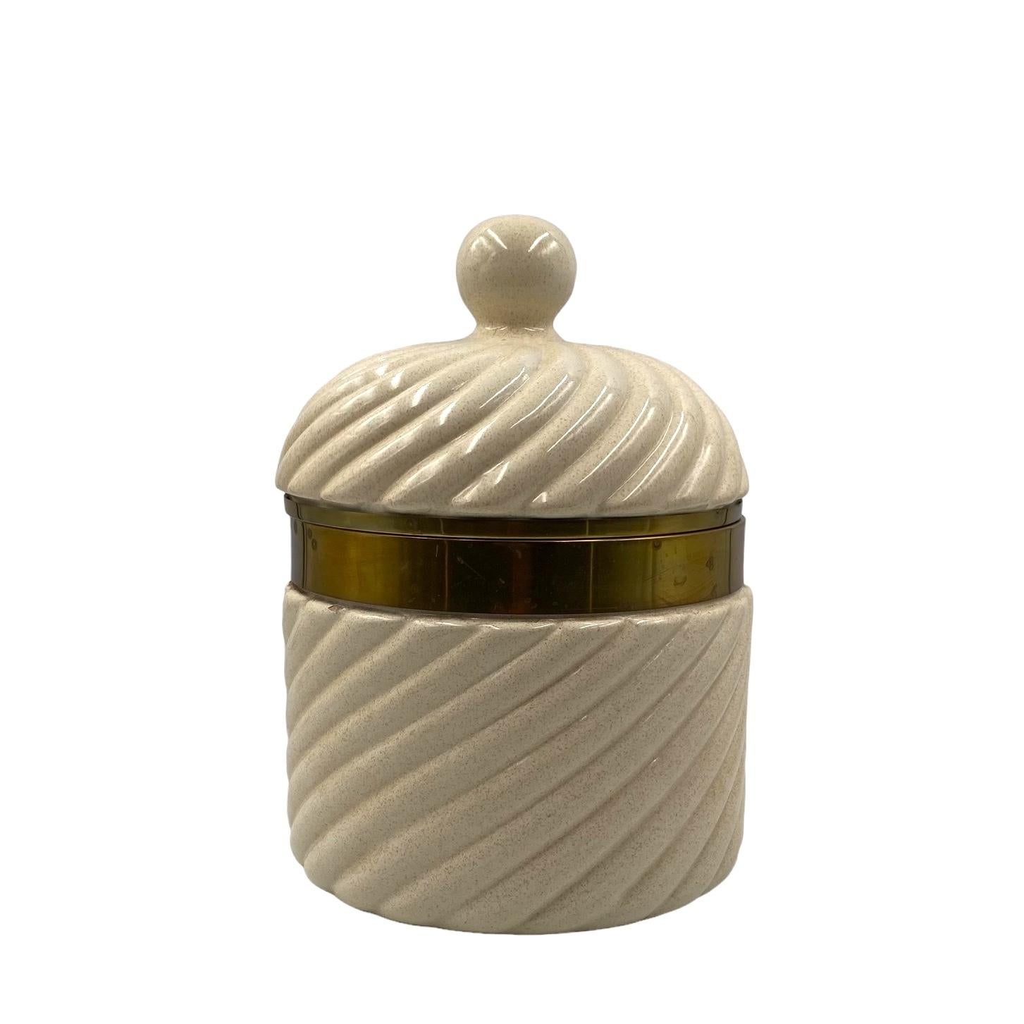 Tommaso Barbi, White Ice Bucket / jar, B Ceramiche Italy, ca. 1970 6