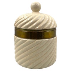 Tommaso Barbi, White Ice Bucket / jar, B Ceramiche Italy, ca. 1970