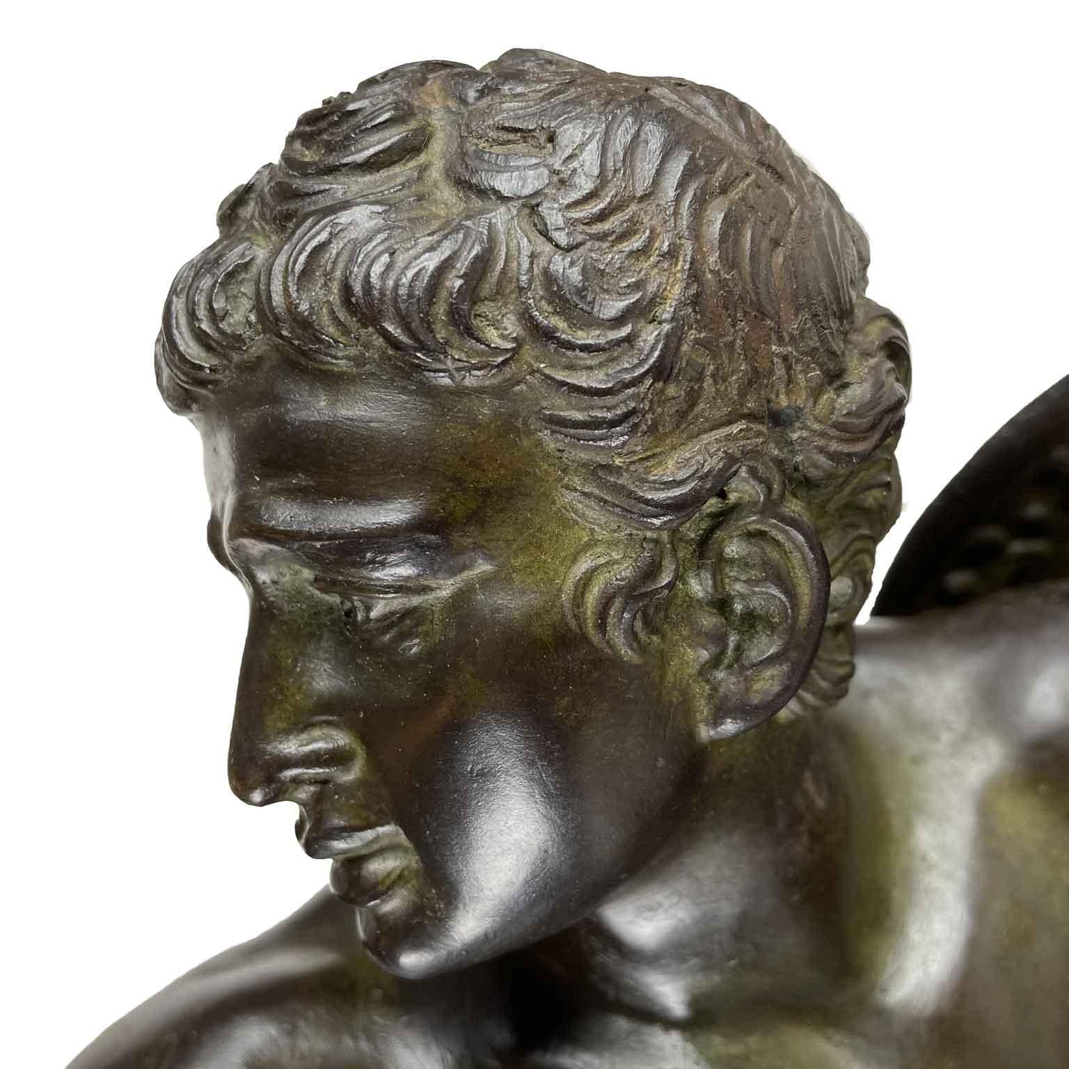 Gladiatore In Bronzo Galata Morente Statua Italianadi Gusto Neoclassico 1930 in vendita 6