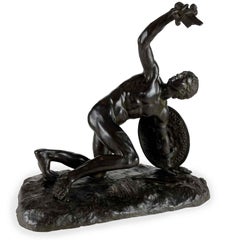 Bronce Gladiador Galata Moribundo Estatua Italiana de Gusto Neoclásico Años 30